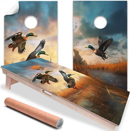 Duck Hunting - Cornhole Board Wrap - Set of 2