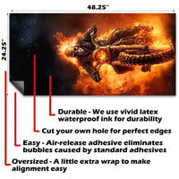 Skeletons from Hell - Cornhole Board Wrap - Set of 2