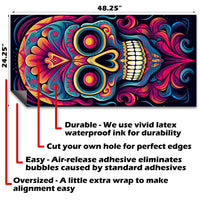 Sugar Skulls - Cornhole Board Wrap - Set of 2