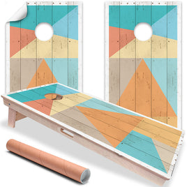 Minimalist Geometric Shapes - Cornhole Board Wrap - Set of 2