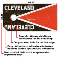 Cleveland Football - Cornhole Board Wrap - Set of 2