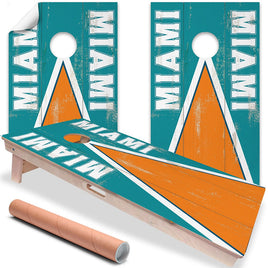 Miami Football - Cornhole Board Wrap - Set of 2