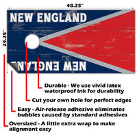New England Football - Cornhole Board Wrap - Set of 2