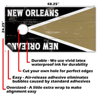 New Orleans Football - Cornhole Board Wrap - Set of 2