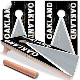 Oakland Football - Cornhole Board Wrap - Set of 2