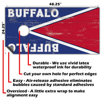 Buffalo Football - Cornhole Board Wrap - Set of 2