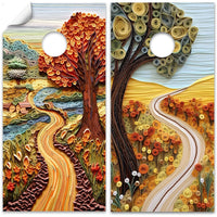 Country Roads - Cornhole Board Wrap - Set of 2