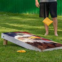 USA American Eagle and Fireworks - Cornhole Board Wrap - Set of 2