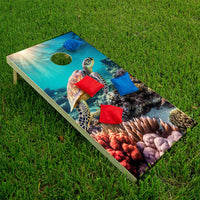Sea Turtles in Ocean - Cornhole Board Wrap - Set of 2