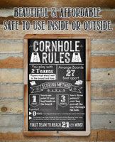Cornhole Rules - Metal Sign