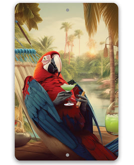 Life is Good Parrot - Metal Sign