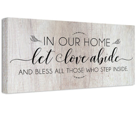In Our Home Let Love Abide - Canvas