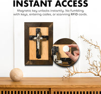 Three Layered Cross Decorative Wall-Mounted Secure Gun Cabinet