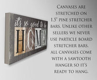 It's So Good To Be Home - Canvas