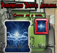 Blue lighting taillight cover decal 39