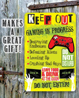 Keep Out Gamer - Metal Sign
