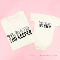 ZOO KEEPER + ZOO CREW - Set of 2 Matching Shirts