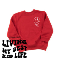 Living My Best Kid Life (w/ Melty Lightning Eyes) - Child Sweater