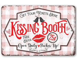 Kissing Booth - Metal Sign