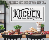 Kitchen Open 24 hrs - Canvas