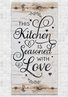 This Kitchen Is Seasoned With Love Vertical - Canvas