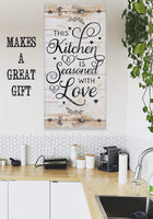 This Kitchen Is Seasoned With Love Vertical - Canvas