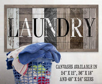Laundry in Multi Pattern - Canvas