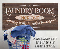 Laundry Pick One - Canvas