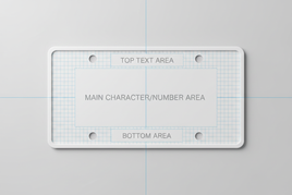 License plate template for designers
