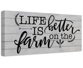 Life Is Better On The Farm - Canvas
