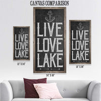 Live Love Lake - Canvas