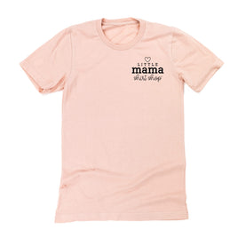 Little Mama Shirt Shop® Logo Tee (Pocket Logo Front, Large Logo on Back) - Unisex Tee