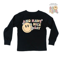 Be Kind Pocket on Front w/ And Have a Nice Day on Back - Child Long Sleeve Tee