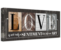 Love Is Not Only A Sentiment in Multi Pattern - Canvas