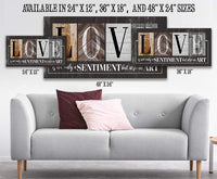 Love Is Not Only A Sentiment in Multi Pattern - Canvas