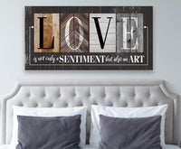 Love Is Not Only A Sentiment in Multi Pattern - Canvas