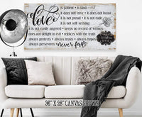 Love Is Patient - Canvas