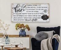 Love Is Patient - Canvas