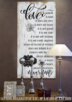Love Is Patient - Vertical - Canvas