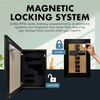 American Flag Cross Decorative Wall-Mounted Secure Gun Cabinet