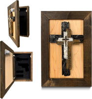 Three Layered Cross Decorative Wall-Mounted Secure Gun Cabinet