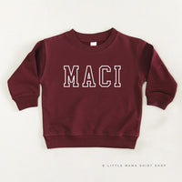 CUSTOM EMBROIDERED OUTLINE NAME - CHILD SWEATER