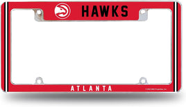 Atlanta Hawks Metal License Plate Frame Chrome Tag Cover Alternate Design 6x12 Inch