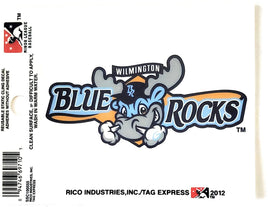 Wilmington Blue Rocks 3 Inch Flat Static Cling Decal