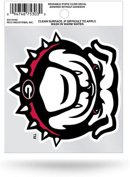 University of Georgia Bulldogs 3 Inch Flat Static Cling Decal