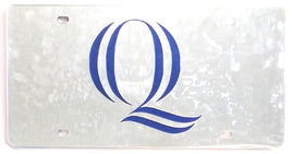 Quinnipiac University University Bobcats Premium Laser Cut Tag License Plate, Mirrored Acrylic Inlaid, 12x6 Inch