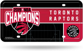 Toronto Raptors Metal Auto Tag License Plate, 2019 Champions, 6x12 Inch