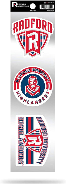 Radford Highlanders Triple Retro Throwback Spirit Decals Flat Vinyl Auto Home Sticker Sheet University of