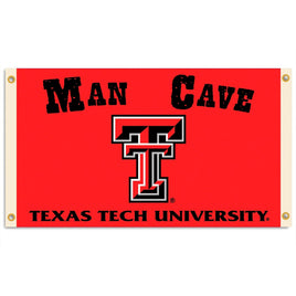 BSI Products, INC. - Texas Tech Red Raiders 3’x5’ Man Cave Flag with 4 Heavy-Duty Brass Grommets - TT Football & Basketball Pride - High Durability - Designed for Indoor Use - Great Gift Idea