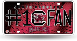 South Carolina Gamecocks #1 Fan Metal Auto Tag